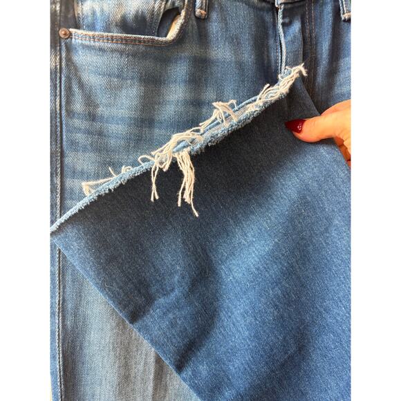 Mother the weekender raw hem jeans in gold rush size 25 - Picture 11 of 12
